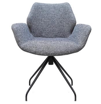 Claudie :: Krzesło obrotowe Hugo 360 tapicerowane szare szer. 61 cm